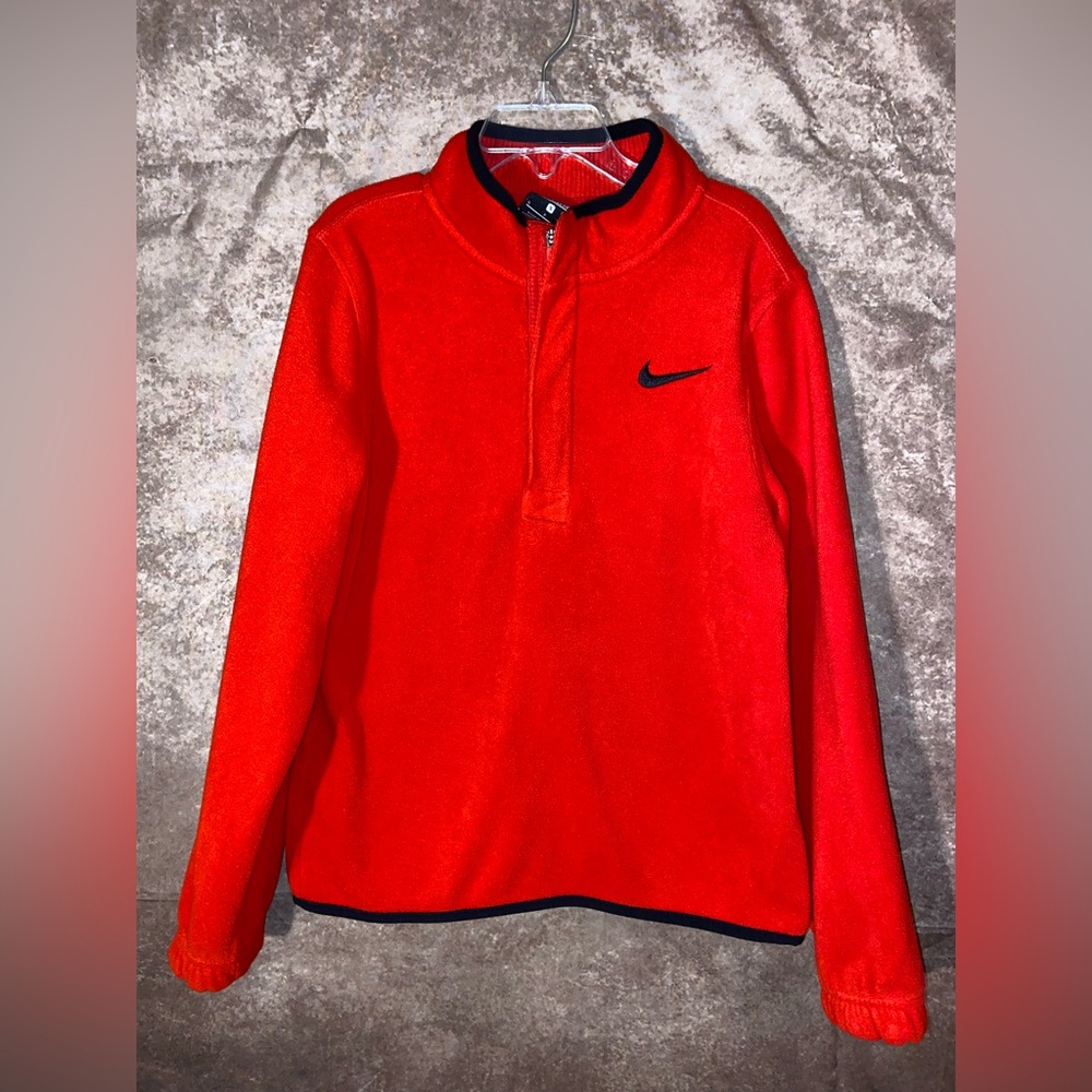 Nike Academy Red 1/4 zip fleece pullover~Youth Unisex Size S~Standard Fit~EUC - Picture 2 of 6